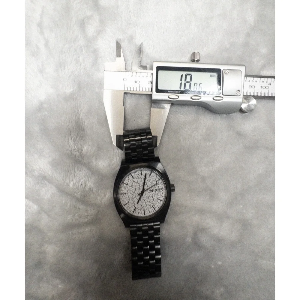 Nixon Minimalist Time Teller Mens 37mm Watch Pavement Dial New Battery